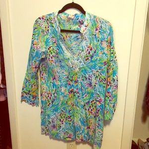 Lily Pulitzer beaded detail beach cover up